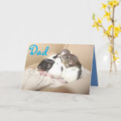 Carte de fête des pères (bébé rats) (Fleur jaune)