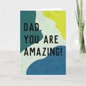 Carte de Fête des pères Blob couleur moderne (Devant)