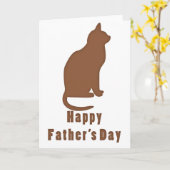 Carte de Fête des pères Brown Happy Chat (Fleur jaune)