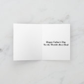 Carte de Fête des Pères: Bulldog Anglais Policier  (Intérieur)