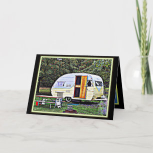 Carte de Fête des pères Camping Vintage amusant