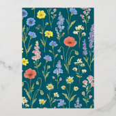 Carte de fête des pères chic avec fleurs et photos (Verso)