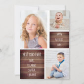 Carte de Fête des pères Collage de photos moderne (Devant)