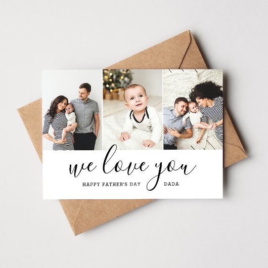 Carte de Fête des pères Collage photo Dada 3 moder