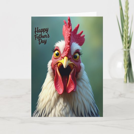 Carte de fête des pères coq douce (Devant)