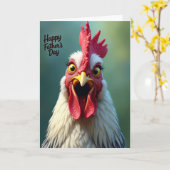 Carte de fête des pères coq douce (Fleur jaune)