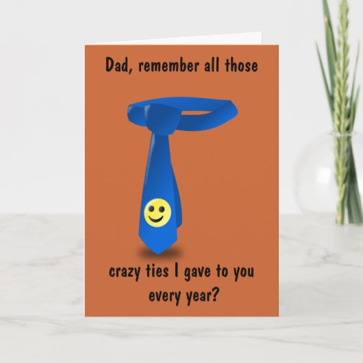 Carte de Fête des pères Cravate fou (Devant)