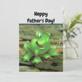 Carte de Fête des pères Cute Cartoon Frog (Debout devant)