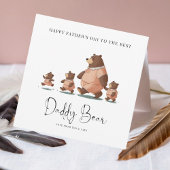 Carte de Fête des pères Cute Daddy Bear et Cubs