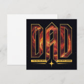 Carte de Fête des pères "DAD" couleur gras (Devant / Derrière)