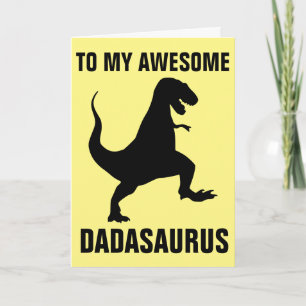 CARTE DE FÊTE DES PÈRES DADASAURUS DINOSAUR