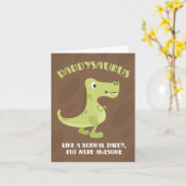 Carte de Fête des pères Daddysaurus (Fleur jaune)