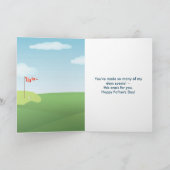 Carte de Fête des pères d'aquarelle amusante Thème (Intérieur)