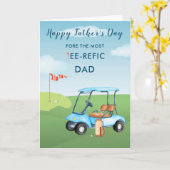 Carte de Fête des pères d'aquarelle amusante Thème (Fleur jaune)