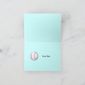 Carte de Fête des pères de baseball papa heureux (Intérieur)