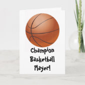 Carte de fête des pères de basket-ball (Devant)