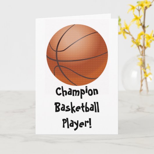 Carte de fête des pères de basket-ball (Fleur jaune)