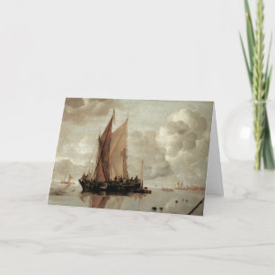 Carte de fête des pères de bateaux