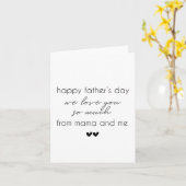 Carte de fête des pères de bébé ou de bosse. (Fleur jaune)