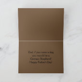 Carte de fête des pères de berger allemand (Intérieur)