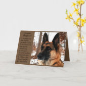 Carte de fête des pères de berger allemand (Fleur jaune)