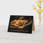 Carte de fête des pères de berger allemand (Fleur jaune)