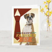 Carte de fête des pères de boxeur (Fleur jaune)