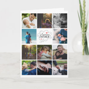 Carte de Fête des pères de Collage de photos perso