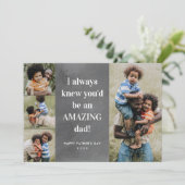 Carte de Fête des pères de collage photo père Extr (Debout devant)