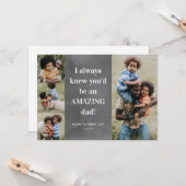 Carte de Fête des pères de collage photo père Extr (Devant/Arrière en situation)