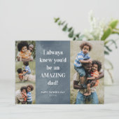 Carte de Fête des pères de collage photo père Extr (Debout devant)