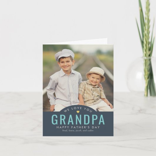 Carte de Fête des pères de couleur modifiable simp (Devant)