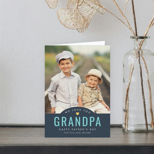 Carte de Fête des pères de couleur modifiable simp