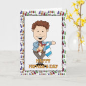 Carte de Fête des pères de Cravate papa 2 (Fleur jaune)