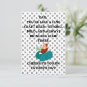 Carte de Fête des pères de devis de bière drôle fo (Debout devant)