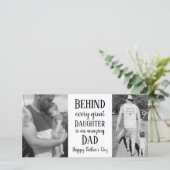Carte de Fête des pères de devis de fille photo (Debout devant)