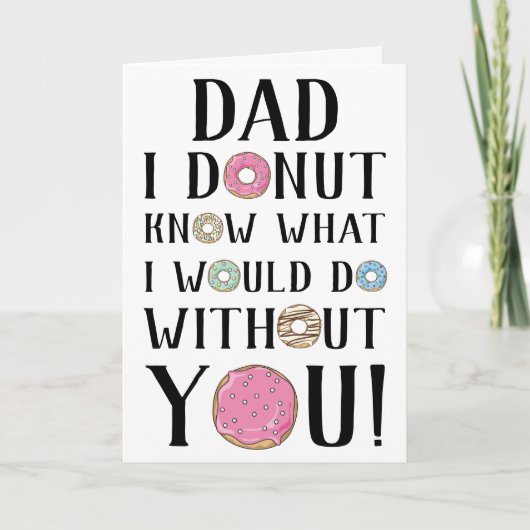 Carte de Fête des pères de donut (Devant)