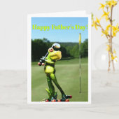 Carte de fête des pères de golf (Fleur jaune)