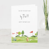 Carte de Fête des pères de golf Best Papa par Par (Devant)