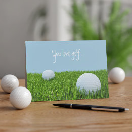 Carte de Fête des pères de golf moderne pour papa 