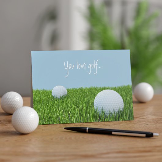 Carte de Fête des pères de golf moderne pour papa 