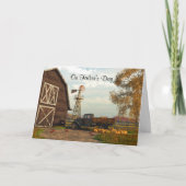 Carte de Fête des pères de la ferme d'automne (Devant)