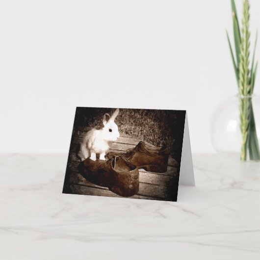 Carte de fête des pères de lapin (Devant)