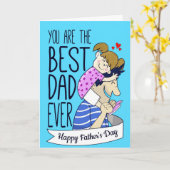 Carte de Fête des pères de meilleur papa (Fleur jaune)