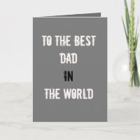 Carte de Fête des pères de meilleur papa dans le m