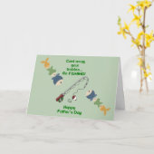 Carte de Fête des pères de pêche (Fleur jaune)