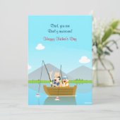 Carte de Fête des pères de pêche père et fils (Debout devant)