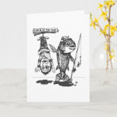 Carte de Fête des pères de poisson (Fleur jaune)