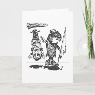 Carte de Fête des pères de poisson
