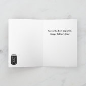 Carte de Fête des pères de Pun Pop Soda Funny (Intérieur)